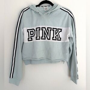 Cropped Victoria Secret Pink blue hoodie